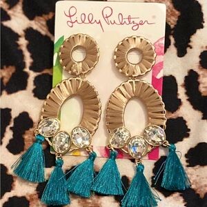 Lilly Pulitzer Party All The Tide earrings in Maldives Green